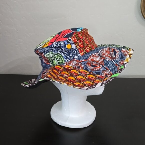 Queen Alaffia Colorful Patterned Wide-Brim Hat - Picture 3 of 11